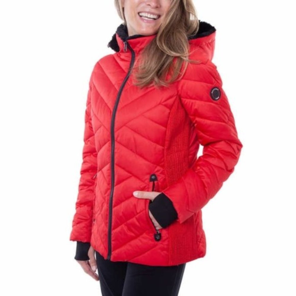 Nautica Ladies' Puffer Jacket Color Red - Picture 2 of 3